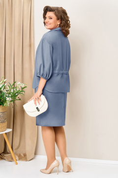 Блуза, жакет, юбка VOLNA 1425 голубой - фото 3