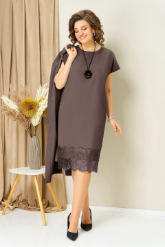 Жакет, платье VOLNA 1459 светлый_шоколад - фото 5