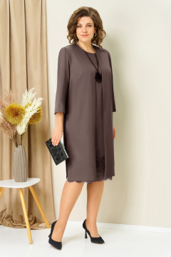 Жакет, платье VOLNA 1459 светлый_шоколад - фото 3