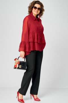 Блуза EVA GRANT 7221 красный - фото 3