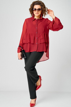 Блуза EVA GRANT 7221 красный - фото 1