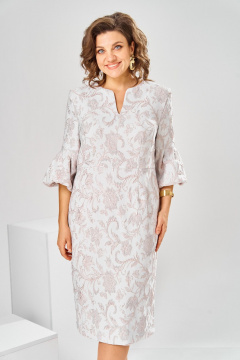 Платье Romanovich Style 1-2809 пудра/цветы - фото 5
