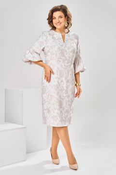 Платье Romanovich Style 1-2809 пудра/цветы - фото 4