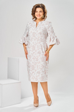 Платье Romanovich Style 1-2809 пудра/цветы - фото 1