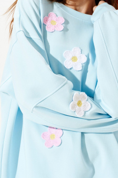 Свитшот ELLETTO 3946 голубой - фото 5