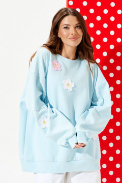 Свитшот ELLETTO 3946 голубой - фото 1