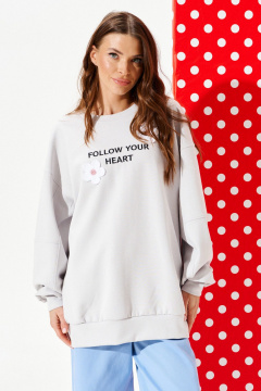 Свитшот ELLETTO 3947 серый - фото 1