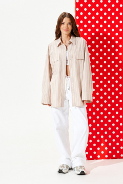 Блуза ELLETTO 3963 бежево-молочный - фото 1