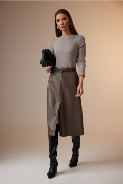 Платье N.O.W. 1654 коричневый - фото 1