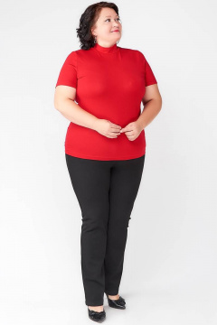 Классический джемпер с воротником-стойкой из вискозы La rouge 3273 брусника - фото 5