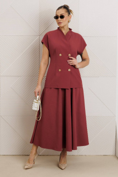 Жилет, юбка Anastasia 1329 клюква - фото 2