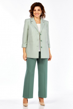 Блуза, брюки, жакет БагираАнТа 1018 зеленый - фото 3