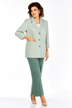 Блуза, брюки, жакет БагираАнТа 1018 зеленый - фото 1