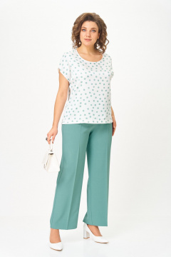 Блуза, брюки, жакет БагираАнТа 1016 ментоловый - фото 5