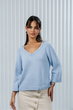 Джемпер Romgil РВ0369-ХЛ2 бледно-голубой - фото 1