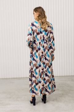 Платье Romgil РТ0131-ВИ2 молочный, шоколадный, темно-розовый - фото 2