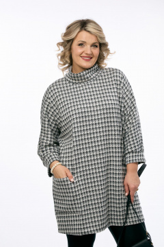 Джемпер OVERYOU М233 серо-черный - фото 1