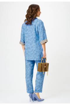 Блуза, брюки, майка Твой имидж 2359 голубой_с_принтом - фото 2