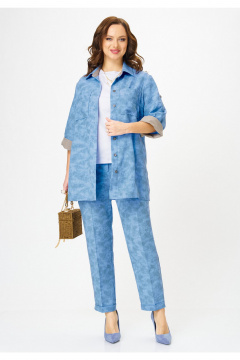 Блуза, брюки, майка Твой имидж 2359 голубой_с_принтом - фото 1