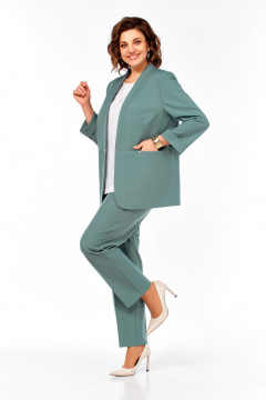 Блуза, брюки, жакет Ольга Стиль С-1000 мятный - фото 4