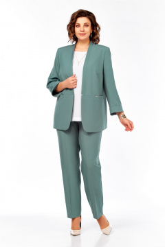 Блуза, брюки, жакет Ольга Стиль С-1000 мятный - фото 3