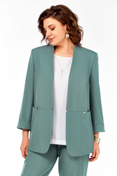 Блуза, брюки, жакет Ольга Стиль С-1000 мятный - фото 2