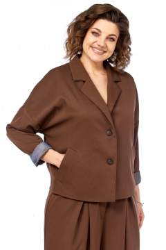 Брюки, жакет Диомант 2148 коричневый - фото 3