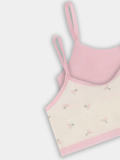 Топ Mark Formelle 517718-2/25-37987П-5 персиковые_вишенки_на_молочном_розовый - фото 2