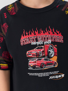 Джемпер, шорты Mark Formelle 563340/25-38724ПП-0 черный_гоночные_тачки_3_сл_на_пол - фото 3