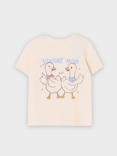 Футболка, шорты Mark Formelle 567727/25-39550ПП-0 молочный_цветы_на_голубой_полоске_3_сл_на_пол - фото 4