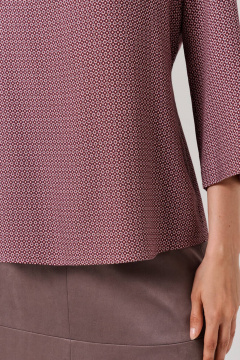 Блуза Nelva 23179 винный принт - фото 4