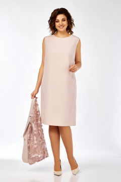 Жакет, платье Ольга Стиль С-997 пудро-розовый - фото 3