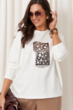 Джемпер Панда 120244 молочный - фото 3