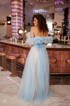 Платье Lady Lusso 19-23 голубой - фото 2