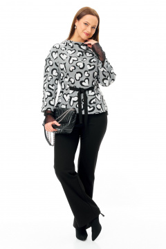 Брюки, джемпер, манжеты T&N 7725 сердечки-черный - фото 2