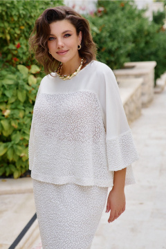 Блуза Vittoria Queen 28643бл молочный_светло-бежевый - фото 1