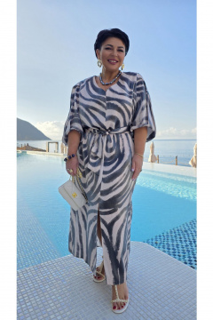 Платье Vittoria Queen 29103 серо-розовый - фото 5