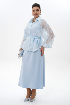 Блуза, платье Alani Collection 2429 голубой - фото 5