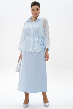 Блуза, платье Alani Collection 2429 голубой - фото 1