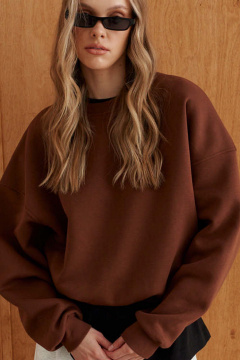 Свитшот 10DENCY 23621 коричневый - фото 3