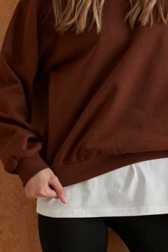 Свитшот 10DENCY 23622 коричневый - фото 5