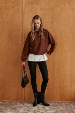 Свитшот 10DENCY 23622 коричневый - фото 2