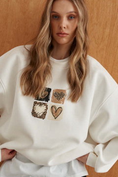 Свитшот 10DENCY 23624 молочный - фото 1