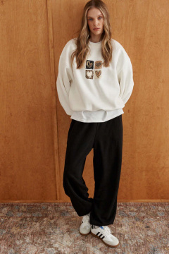 Свитшот 10DENCY 23624 молочный - фото 2