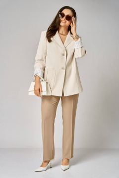 Брюки, жакет Karina deLux M-1365 молочно-бежевый - фото 4