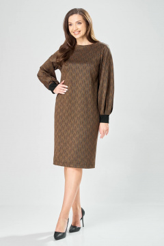 Платье Gizart 7385/1 зелено-рыжий - фото 2