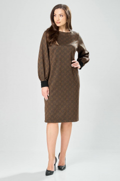 Платье Gizart 7385/1 зелено-рыжий - фото 1