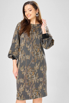 Платье Gizart 7385/1 серо-оливковый - фото 4