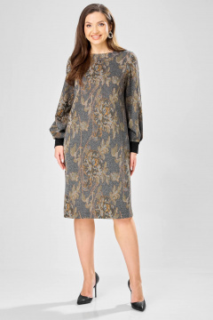 Платье Gizart 7385/1 серо-оливковый - фото 1