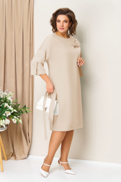Платье VOLNA 1461 светло-бежевый - фото 3